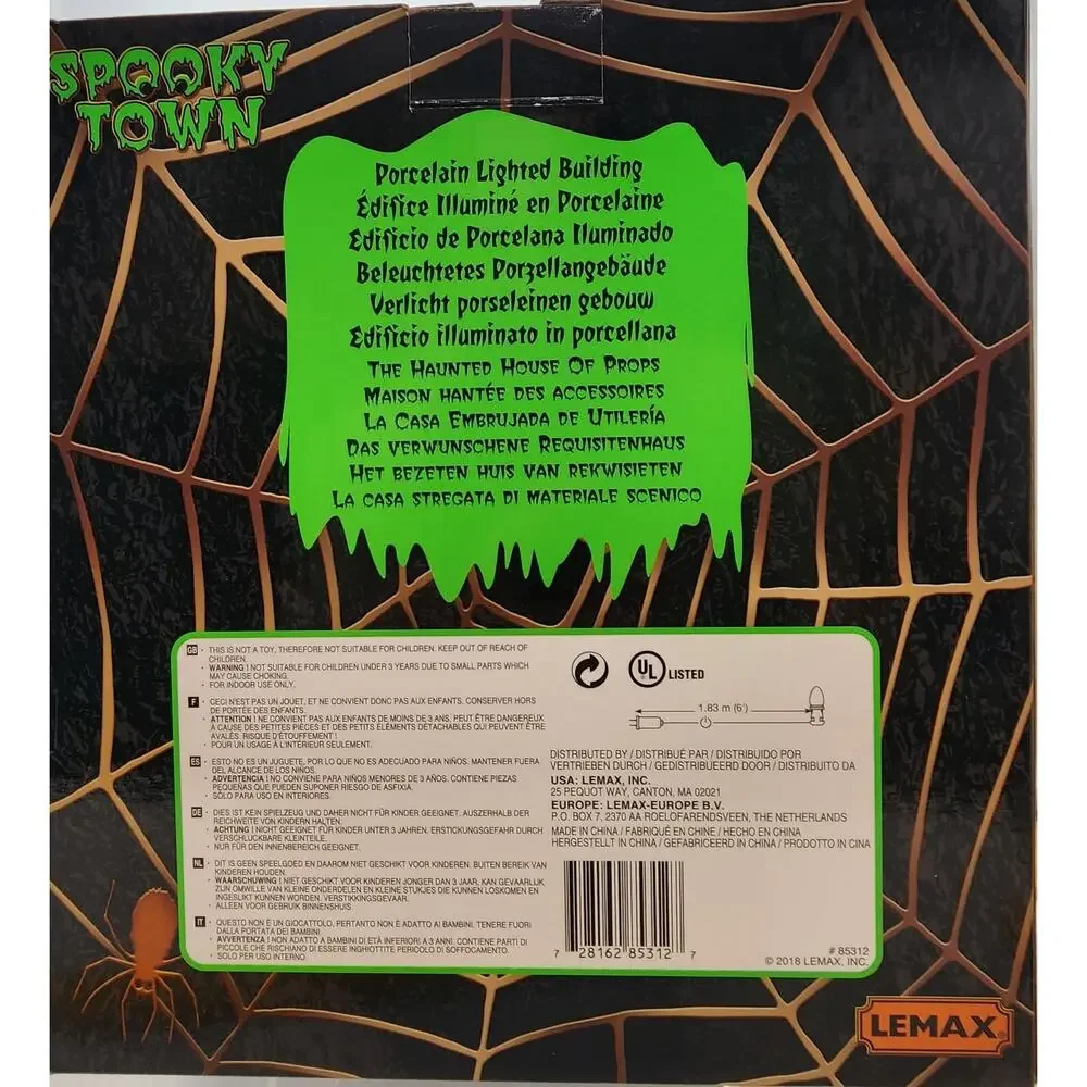 Lemax Spooky Town 2018 THE HAUNTED HOUSE OF PROPS #85312 Halloween